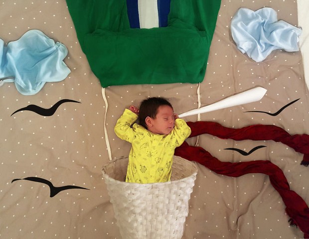 O bebê Marko no cenário dos sonhos criado pela mãe Marta Rojnic (Foto: Reprodução)