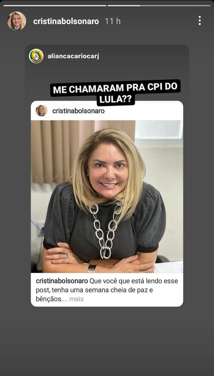 Ana Critina Valle, ex-mulher de Bolsonaro, zomba da CPI nas redes