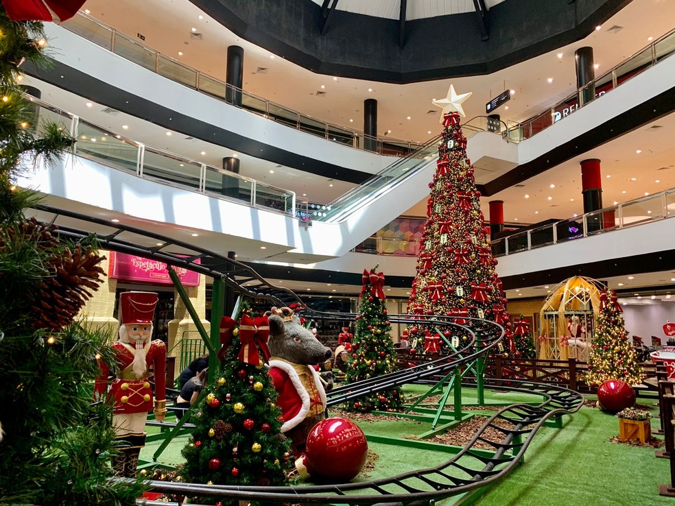 Decoração de Natal no Shopping Praia da Costa, Vila Velha, ES  — Foto: Divulgação