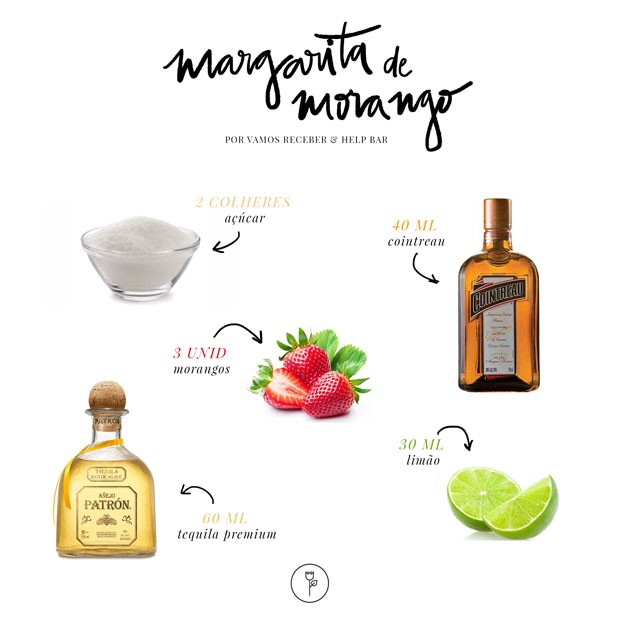 Margarita sabor morango: aprenda versão diferente do drink (Foto: Douglas Daniel)