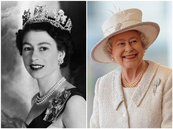 Rainha Elizabeth II na juventude e hoje em dia (Foto: Getty Images)