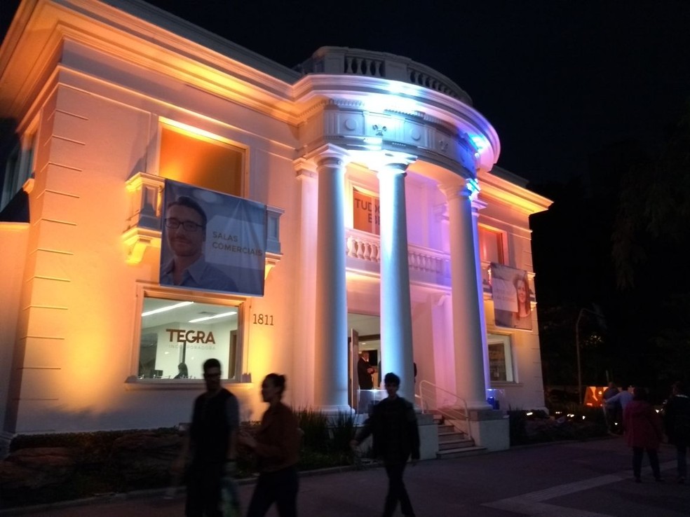 Evento da incorporadora Tegra, na Avenida Paulista, em São Paulo (Foto: Marina Gazzoni/G1)