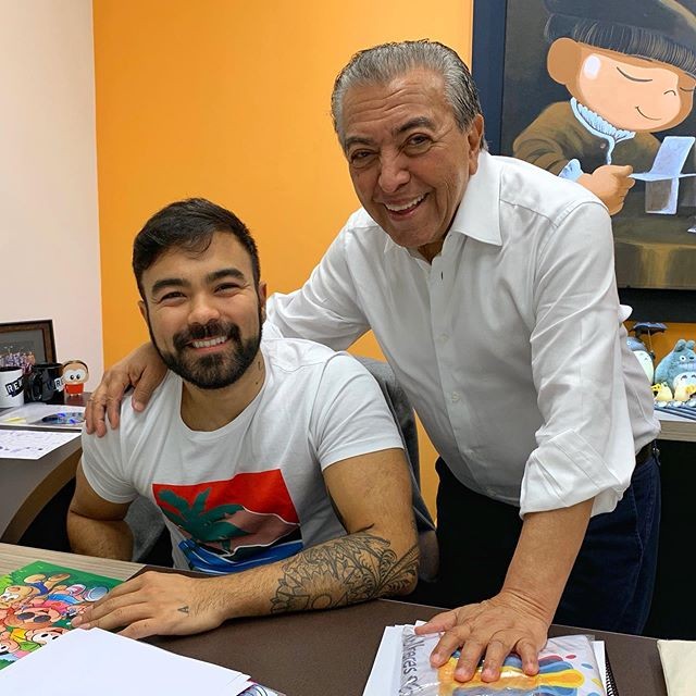 Mauro Sousa e Mauricio de Sousa (Foto: Reprodução / Instagram)