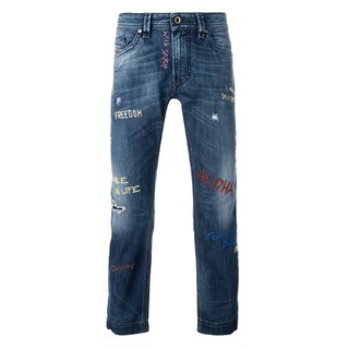 Jeans com bordados: Diesel (R$ 810 na Farfetch).