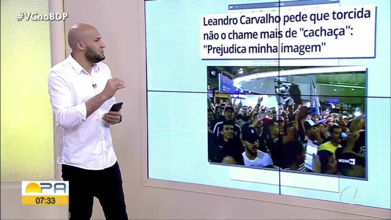 Paraense Leandro Carvalho pede que torcida não o chame mais de 'cachaça'