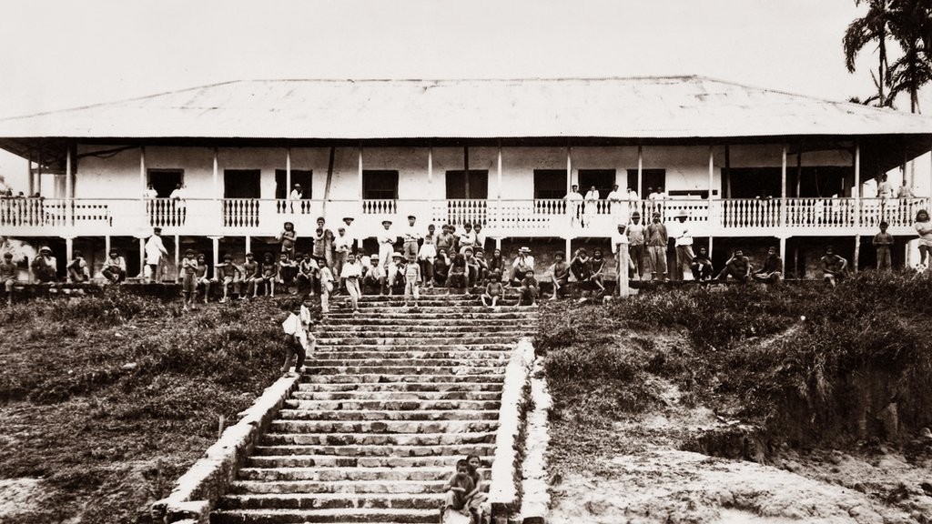 A Casa Arana, localizada em La Chorrera, foi um dos principais centros de coleta de borracha (Foto: ARCHIVO: CAAAP)