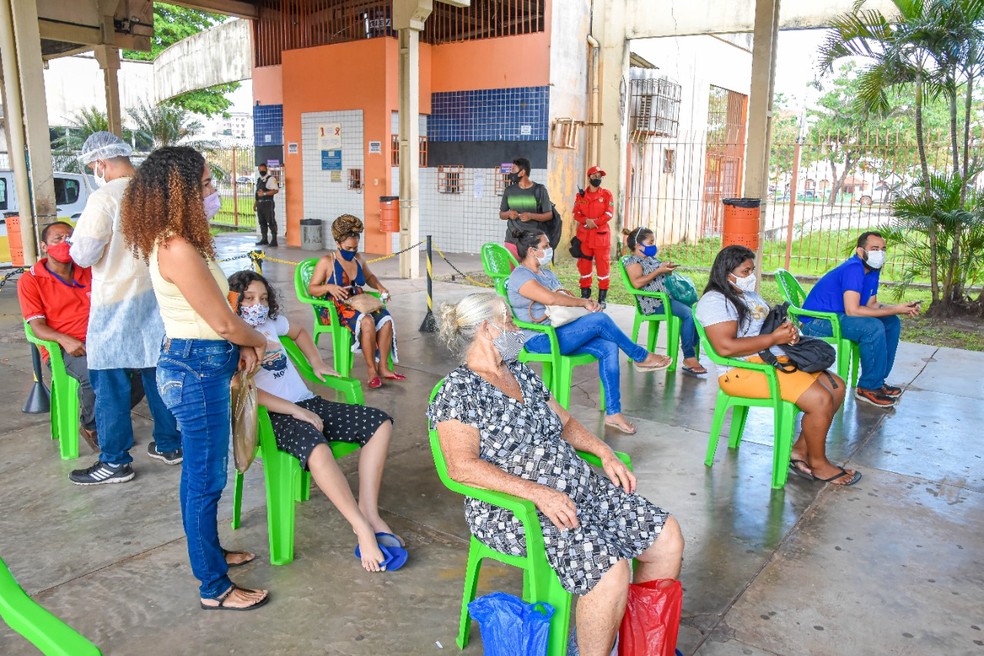 Início das testagens realizadas pela Prefeitura de São Luís aconteceu no Terminal da Praia Grande — Foto: Divulgação/Prefeitura