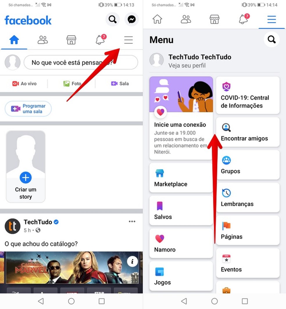 modo noturno no facebook como ativar e usar no celular android redes sociais techtudo