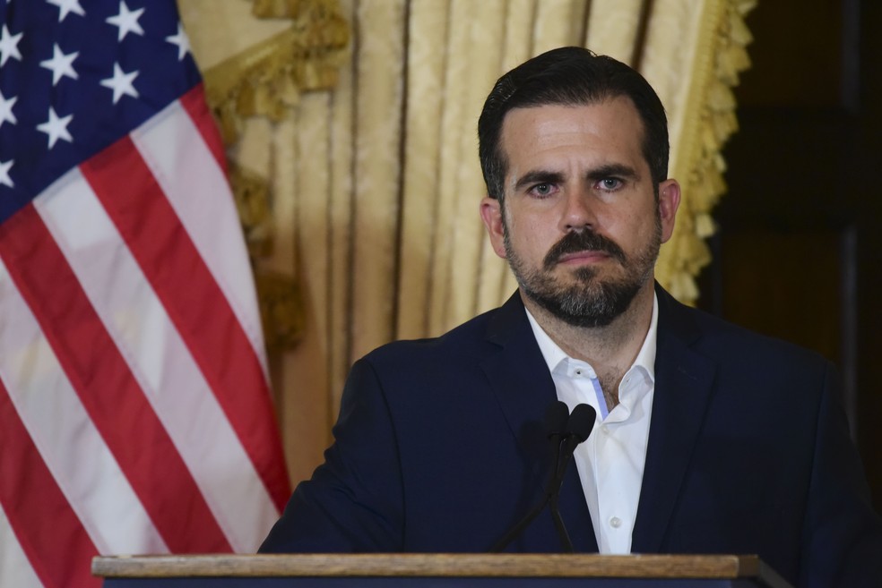 O governador de Porto Rico, Ricardo RossellÃ³. â€” Foto: Carlos Giusti / AP Photo
