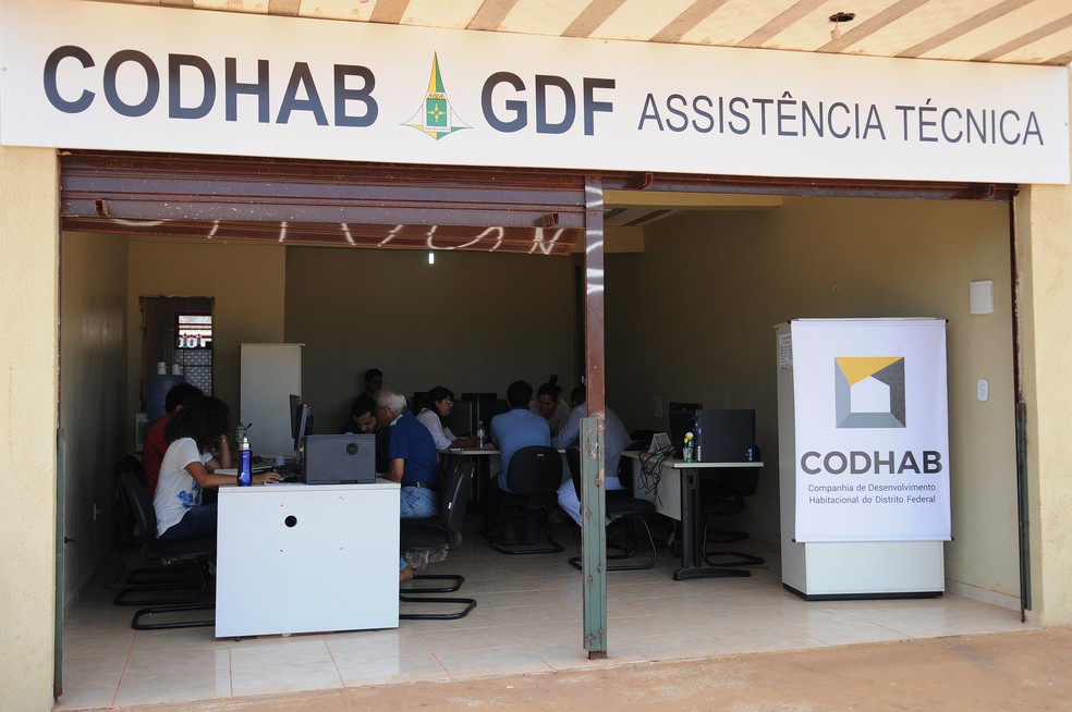 Posto de assistência técnica da Codhab — Foto: Dênio Simões/Agência Brasília