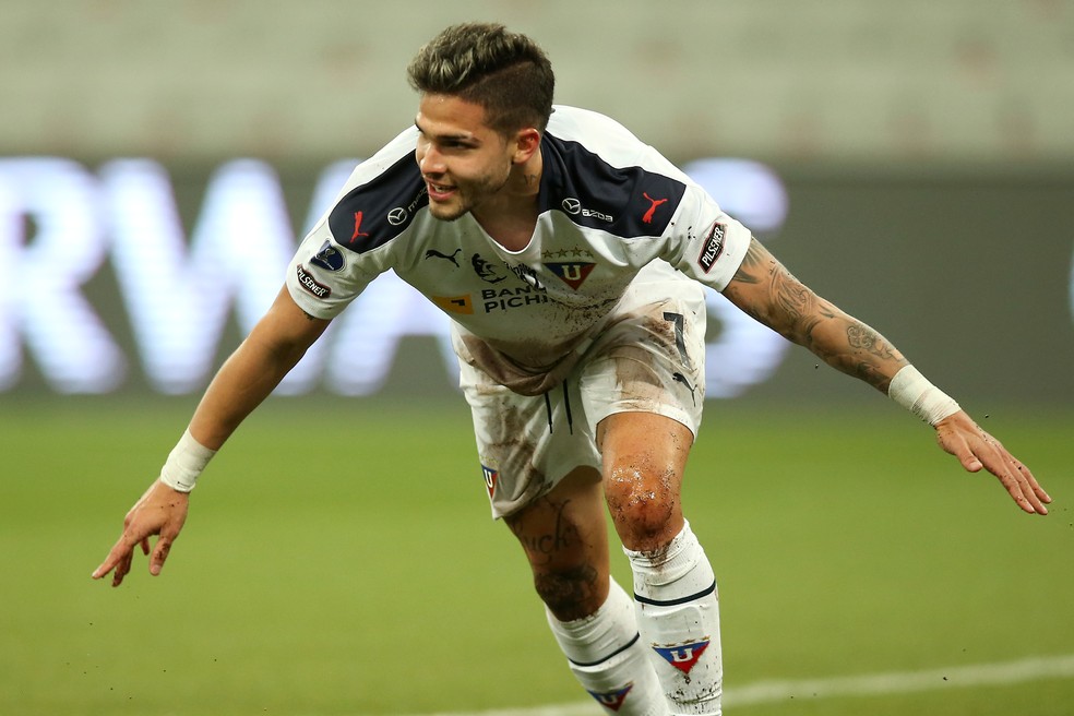 Luis Amarilla defendeu a LDU em 2021  Foto: Alexandre Schneider/Getty Images