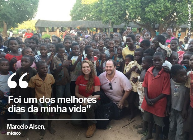 Selo Marcelo Aisen em Moçambique: Foi um dos melhores dias da minha vida (Foto: Marcelo Aisen/Arquivo pessoal)