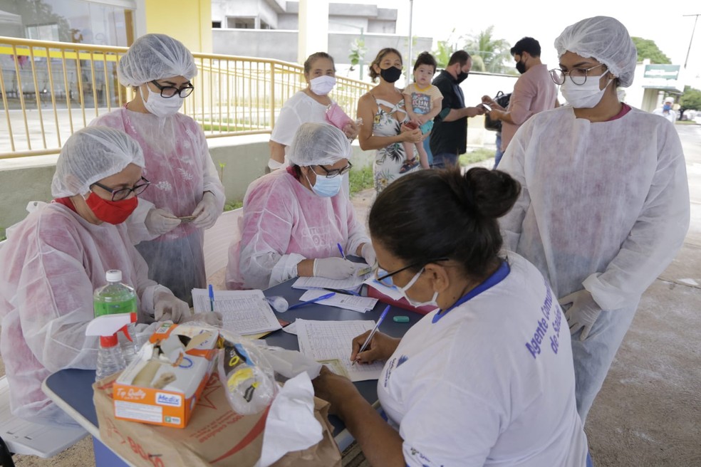 Vacinação de idosos em Gurupi  — Foto: Lino Vargas/Prefeitura de Gurupi