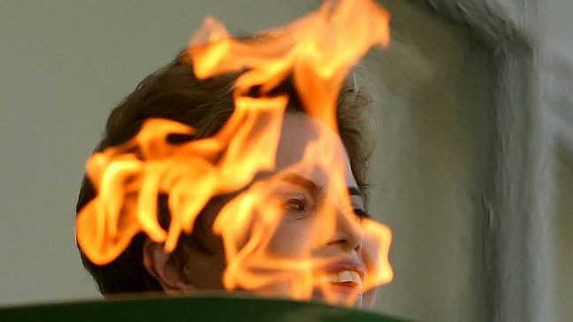 A presidente Dilma Rousseff durante cerimônia da tocha olímpica (Foto: Dida Sampaio / Estadão)