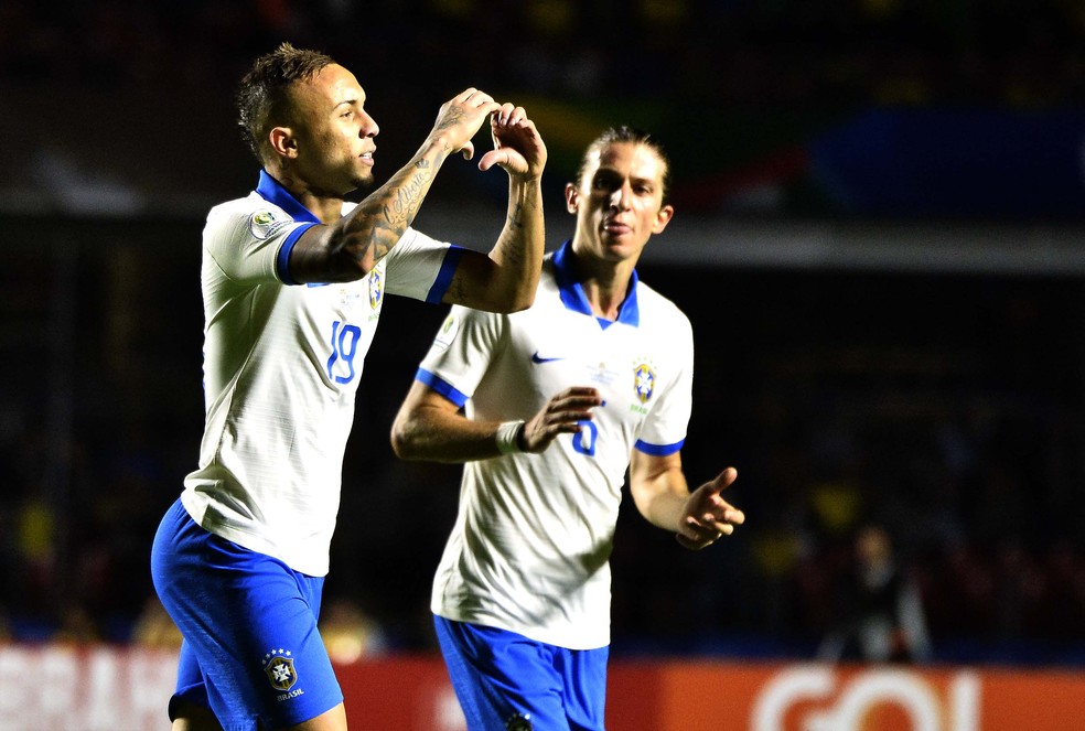 Everton fez um golaÃ§o no Morumbi na estreia do Brasil na Copa AmÃ©rica â€” Foto: Marcos Ribolli/GloboEsporte.com
