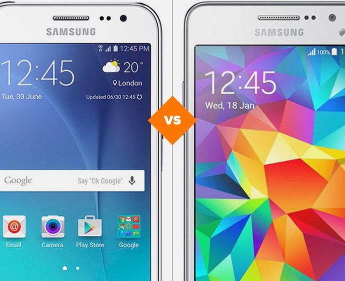 Galaxy J2 ou Galaxy Gran Prime: qual é o melhor celular barato da Samsung? (Foto: Arte/TechTudo)