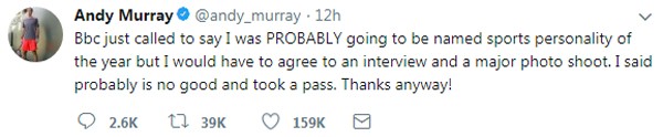 Trolada de Andy Murray (Foto: reprodução/ Twitter)