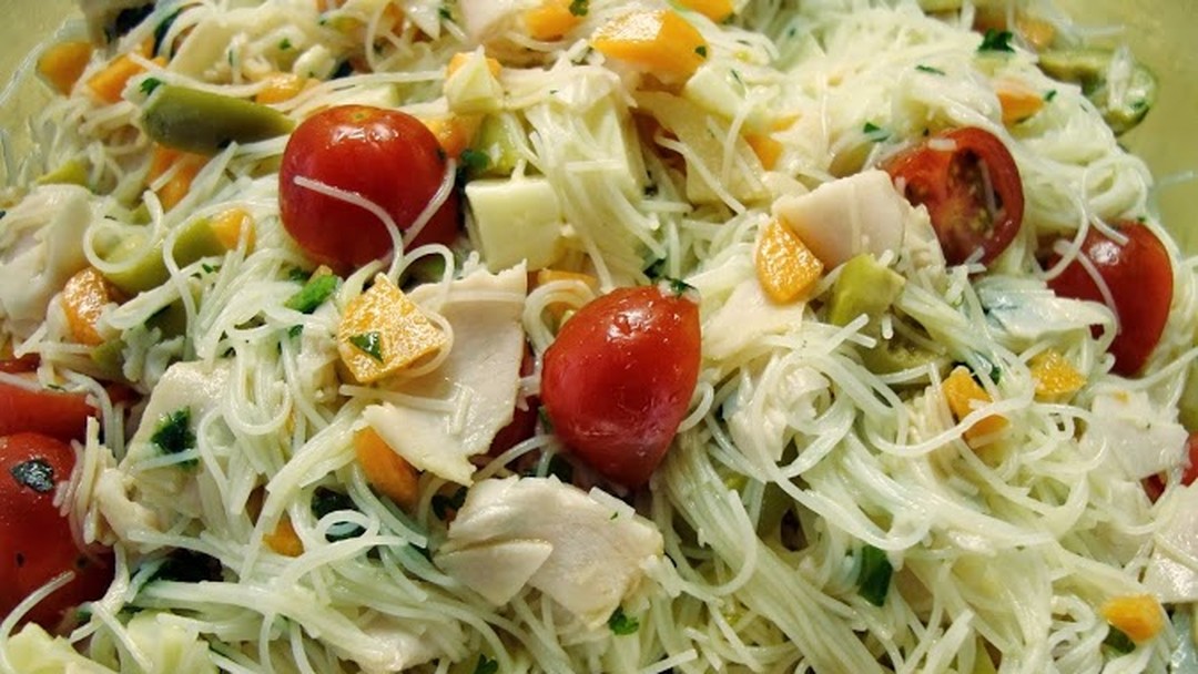 Receita De Salada De Macarrão De Natal Receitas Do Chef