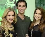 Gabriel Falcão entre Hanna Hanna Romanazzi e Bianca Salgueiro | Globo/Estevam Avellar