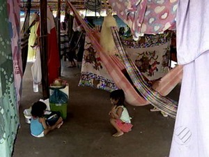 Indígenas denunciam abandono da Casai em Paragominas, PA (Foto: Reprodução/TV Liberal)