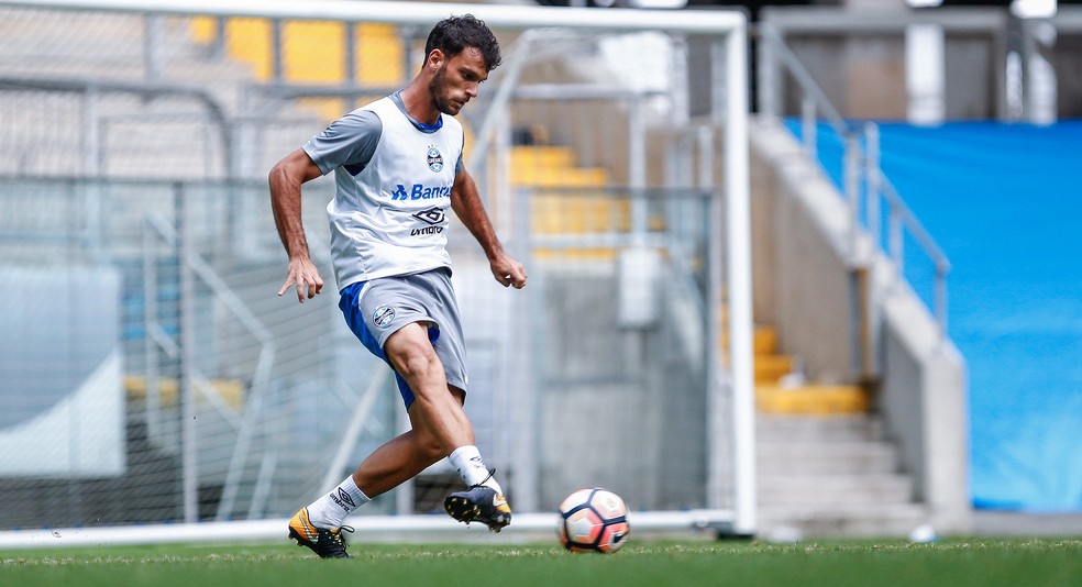 Rafael Thyere fez mais jogos neste ano desde que subiu para o profissional em 2013 (Foto: Lucas Uebel/Divulgação/Grêmio)