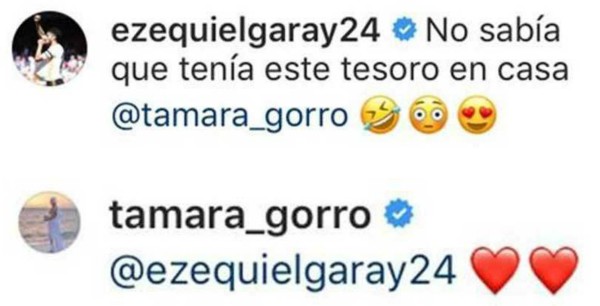 Comentários de Tamara e Garay (Foto: Reprodução Instagram)