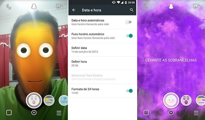 Snapchat pode ter lentes recuperadas a partir da data do Android (Foto: Reprodução/Elson de Souza)