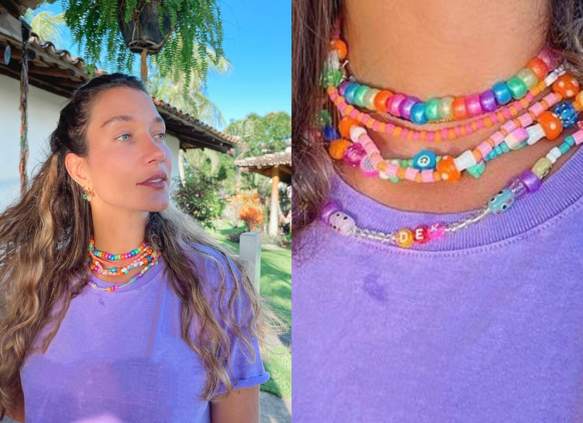 Gabriela Pugliesi usa colar com nome de Tulio Dek (Foto: Reprodução/Instagram)