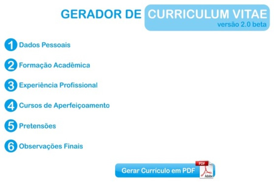 Gerador De Curriculum Vitae Download Techtudo