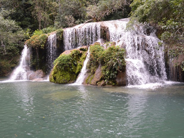 Atrativo oferece ao turista a oportunidade de conhecer e tomar banho nas cachoeiras do rio Mimoso, em Bonito (Foto: Anderson Viegas/G1 MS)