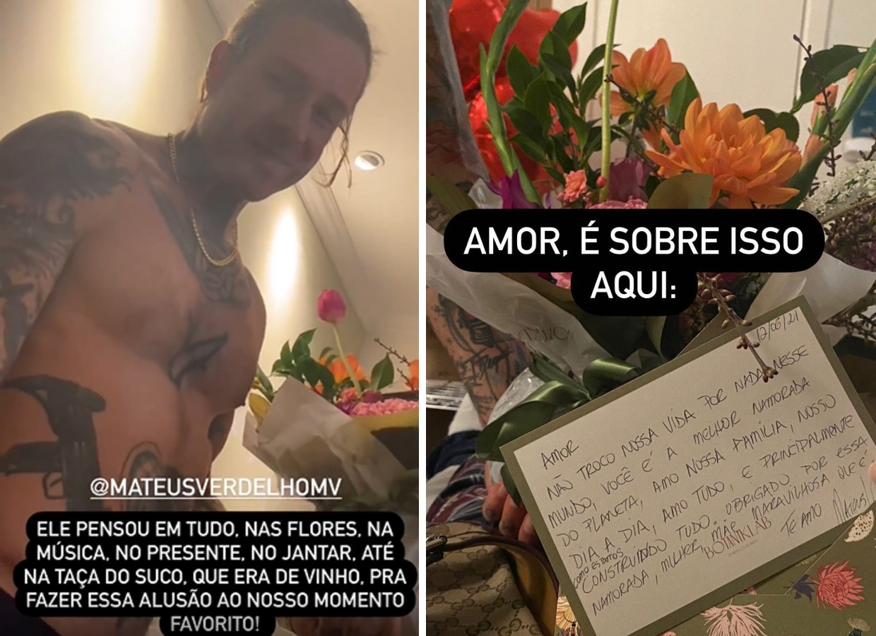 Shantal mostra surpresa de Dia dos Namorados de Mateus Verdelho no hospital (Foto: Reprodução/Instagram)