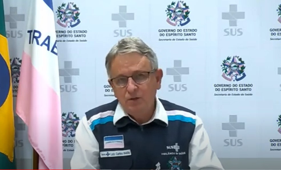 Subsecretário de Vigilância em Saúde do ES Luiz Carlos Reblin — Foto: Reprodução/Youtube