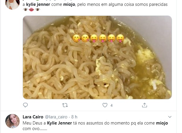 Fãs repercutem refeição de Kylie Jenner (Foto: Reprodução/Instagram)