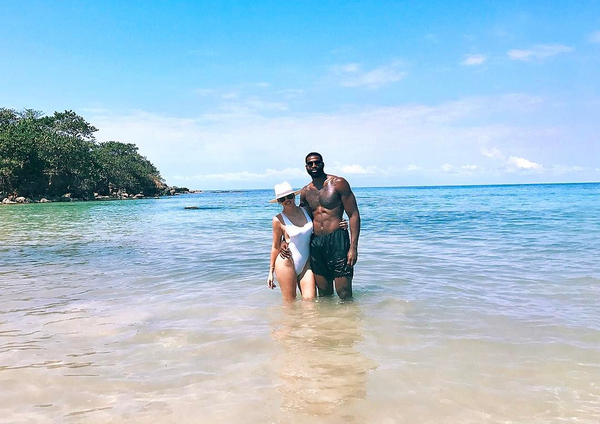 Khloé Kardashian e o jogador de basquete Tristan Thompson (Foto: Instagram)