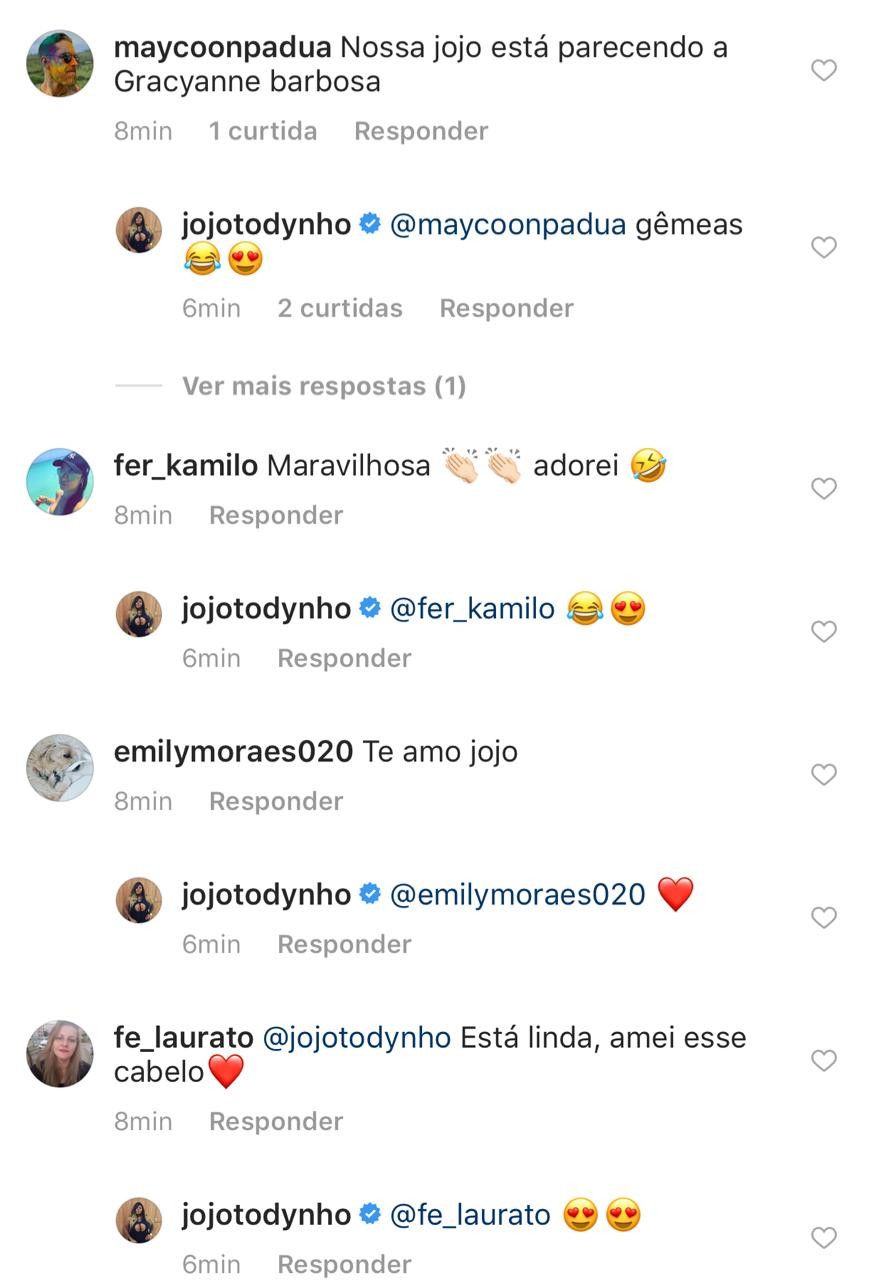 Jojo Todynho responde seguidores (Foto: reprodução/Instagram)