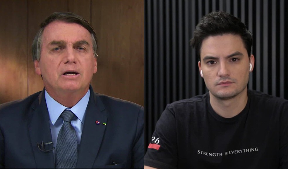 Bolsonaro e Felipe Neto — Foto: Montagem/G1
