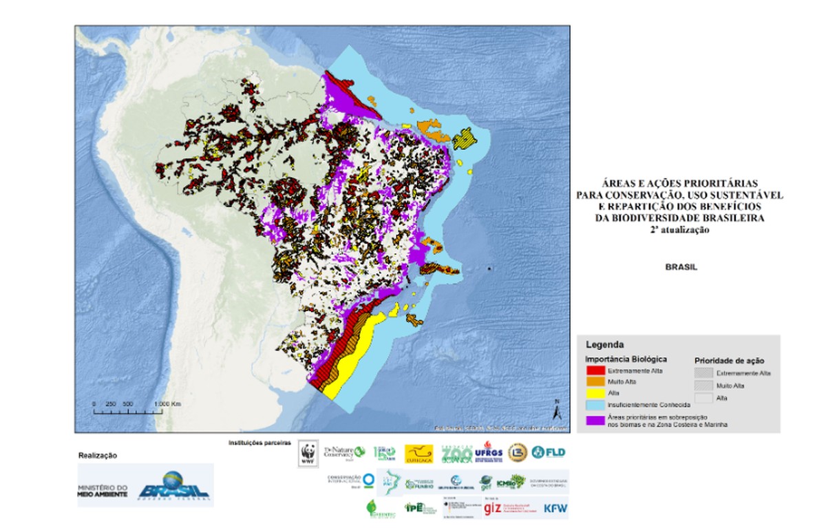 Ministério do Meio Ambiente tira do ar site especial com mapas de áreas prioritárias para conservação