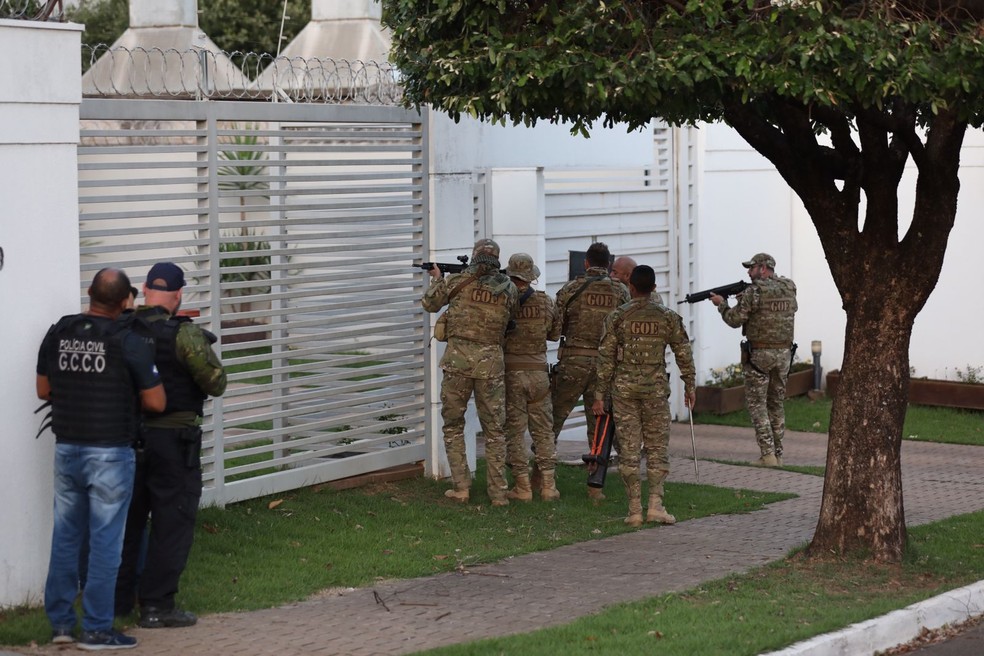 Operação Xeque Mate realizada em Sorriso (MT) — Foto: Polícia Civil