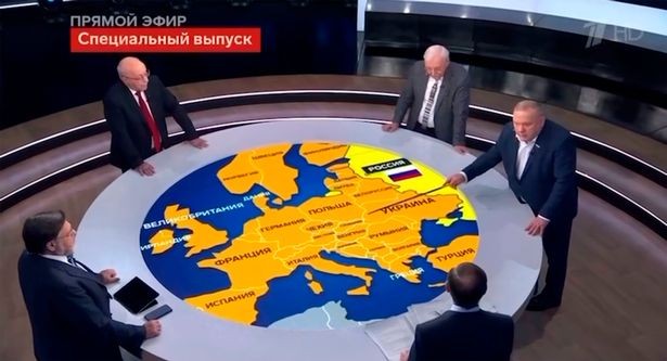 Debates na tv estatal russa alertam para Guerra Mundial com armas nucleares (Foto: Reprodução)