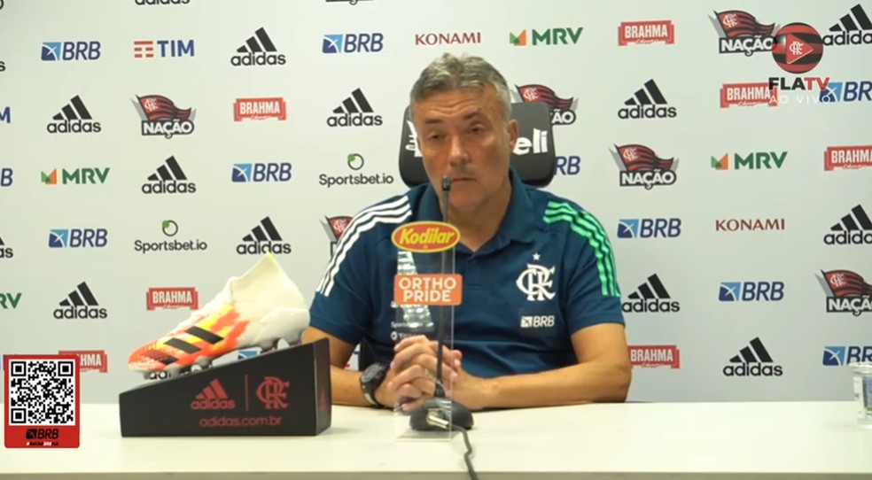 Domenec Torrent, t&eacute;cnico do Flamengo &mdash; Foto: Reprodu&ccedil;&atilde;o Fla TV