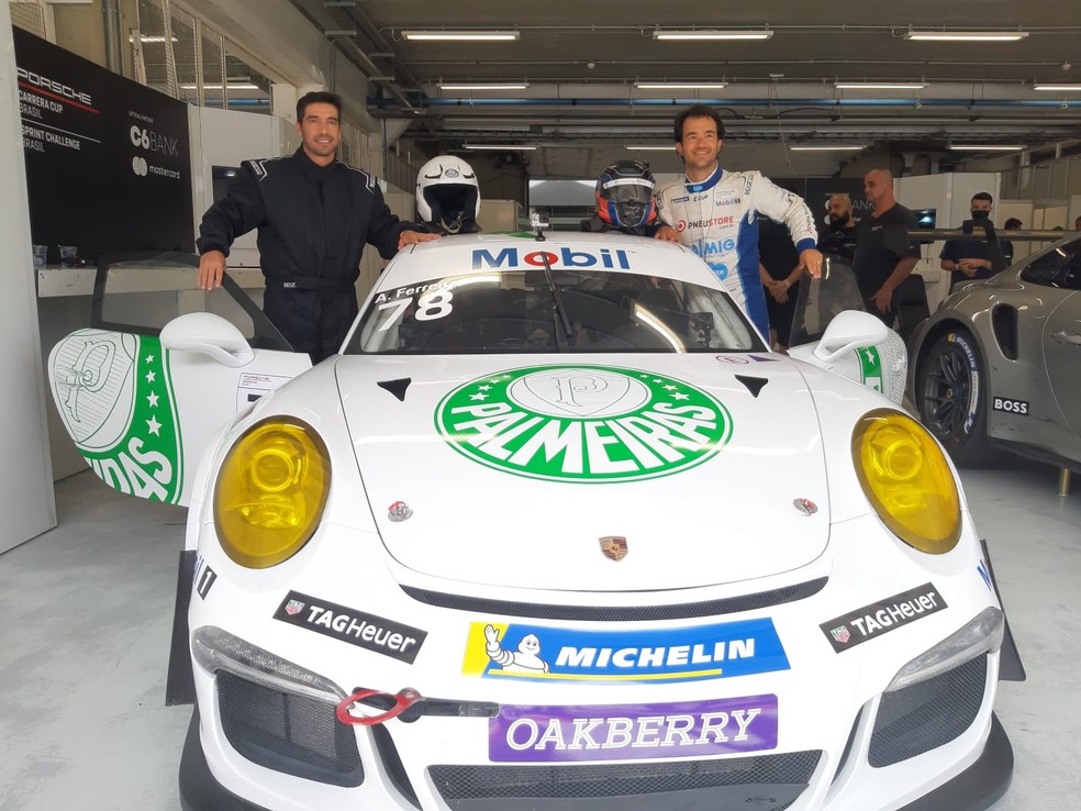 Abel Ferreira em dia de piloto da Porsche Cup — Foto: Divulgação