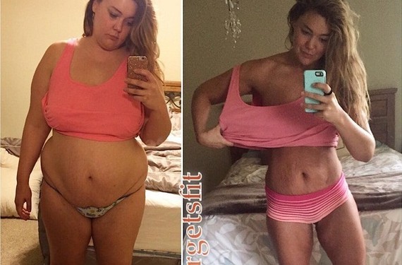Mulher registra durante um ano perda de 57 kg com selfs diárias (Foto: Reprodução / Instagram)