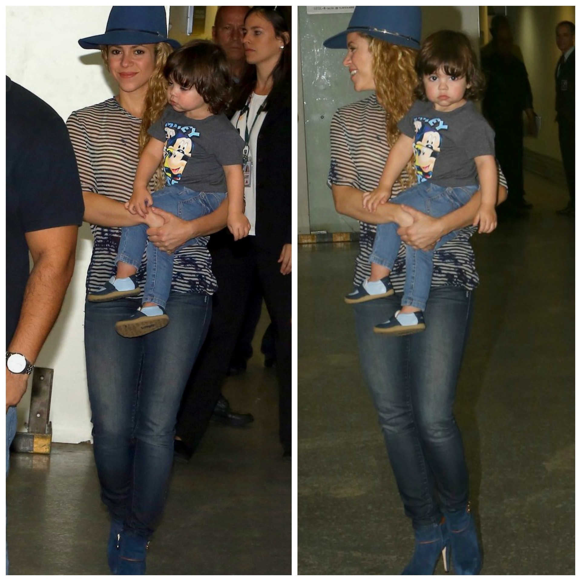 Shakira chega ao Rio com o filho, Milán (Foto: AgNews)