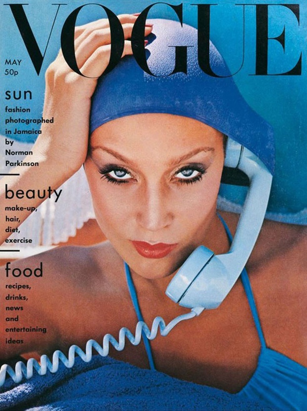 Jerry Hall recria icônica primeira capa da Vogue UK com Georgia