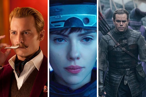 Johnny Depp, Scarlett Johansson e Matt Damon ganharam muito para protagonizar filmes que acabaram decepcionando em bilheteria  (Foto: Divulgação)