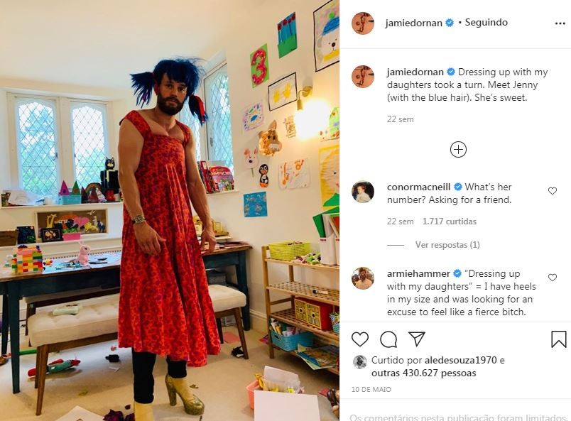 Jamie Dornan: Pai de três meninas (Foto: Reprodução / Instagram)