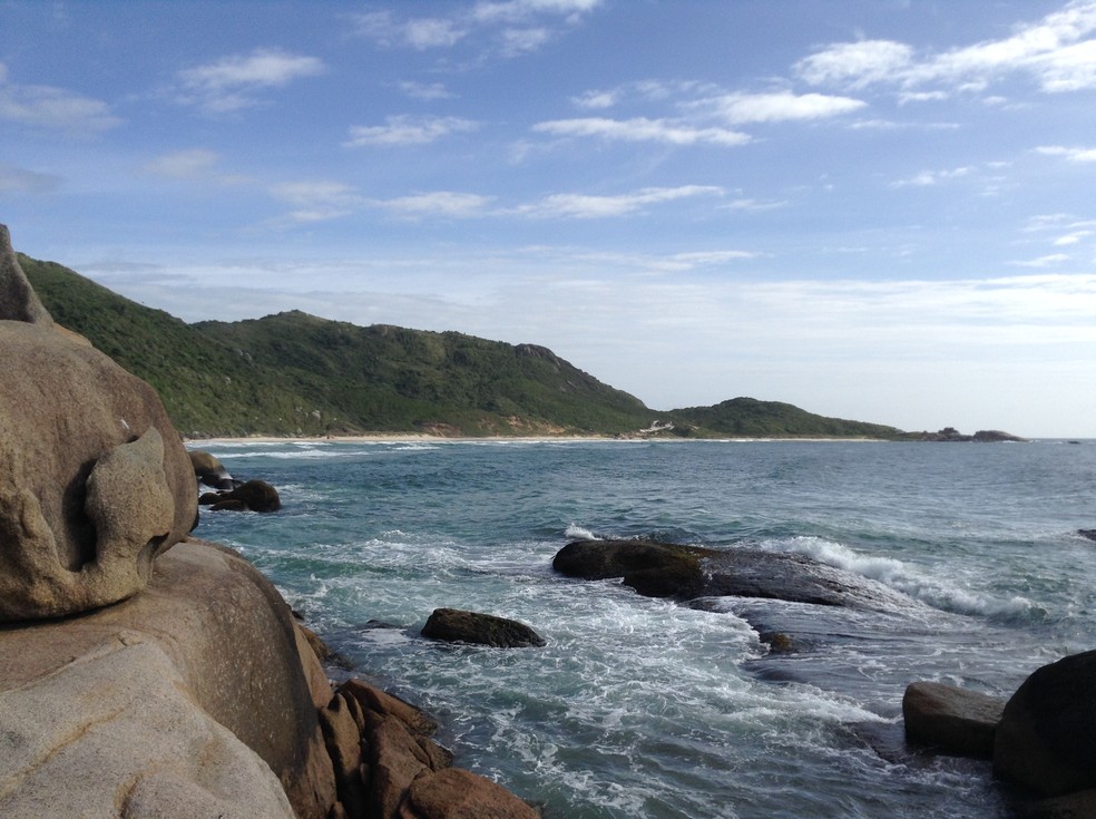 Galheta fica ao Lado da Praia Mole — Foto: Luíza Fregapani/G1 SC