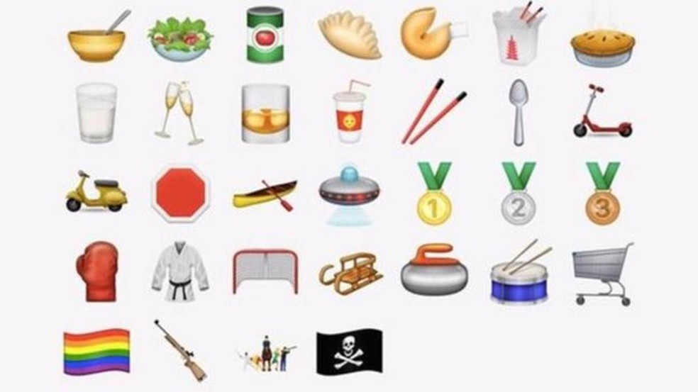 Novos emoticons deverão estar disponíveis em celulares a partir de setembro (Foto: Reprodução/Emojipedia)