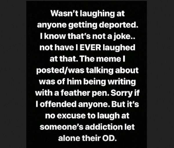 O texto compartilhado por Demi Lovato lamentando os ataques feitos contra ela com referência ao seu antigo vício em drogas e a overdose da qual foi vítima em 2018 (Foto: Instagram)