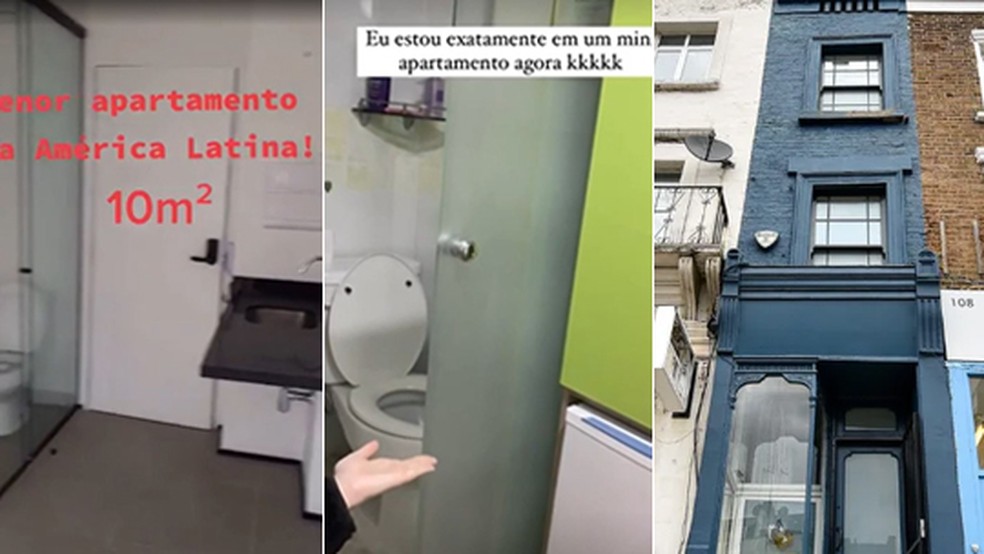Menores apartamentos — Foto: Montagem/Reprodução/Redes sociais 
